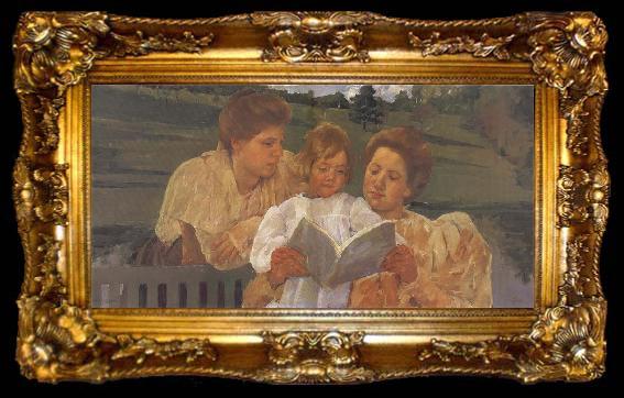 framed  Mary Cassatt Reading, ta009-2
